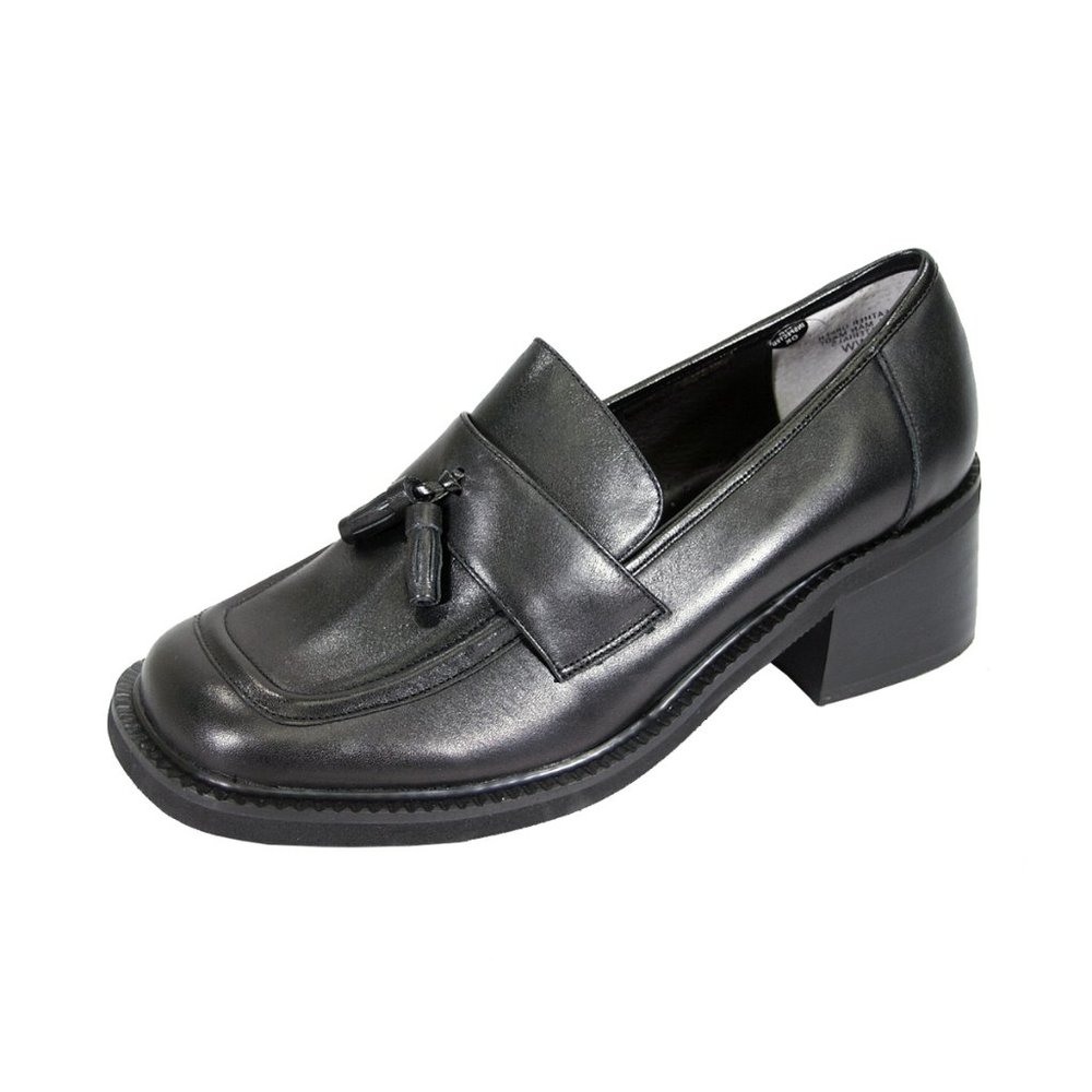 👞 PEERAGE Rhona Wide Width Tassel Leather Loafers